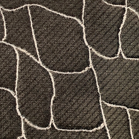 EMPORIO ARMANI Black Grey Textured Silk Blend Skinny Tie
