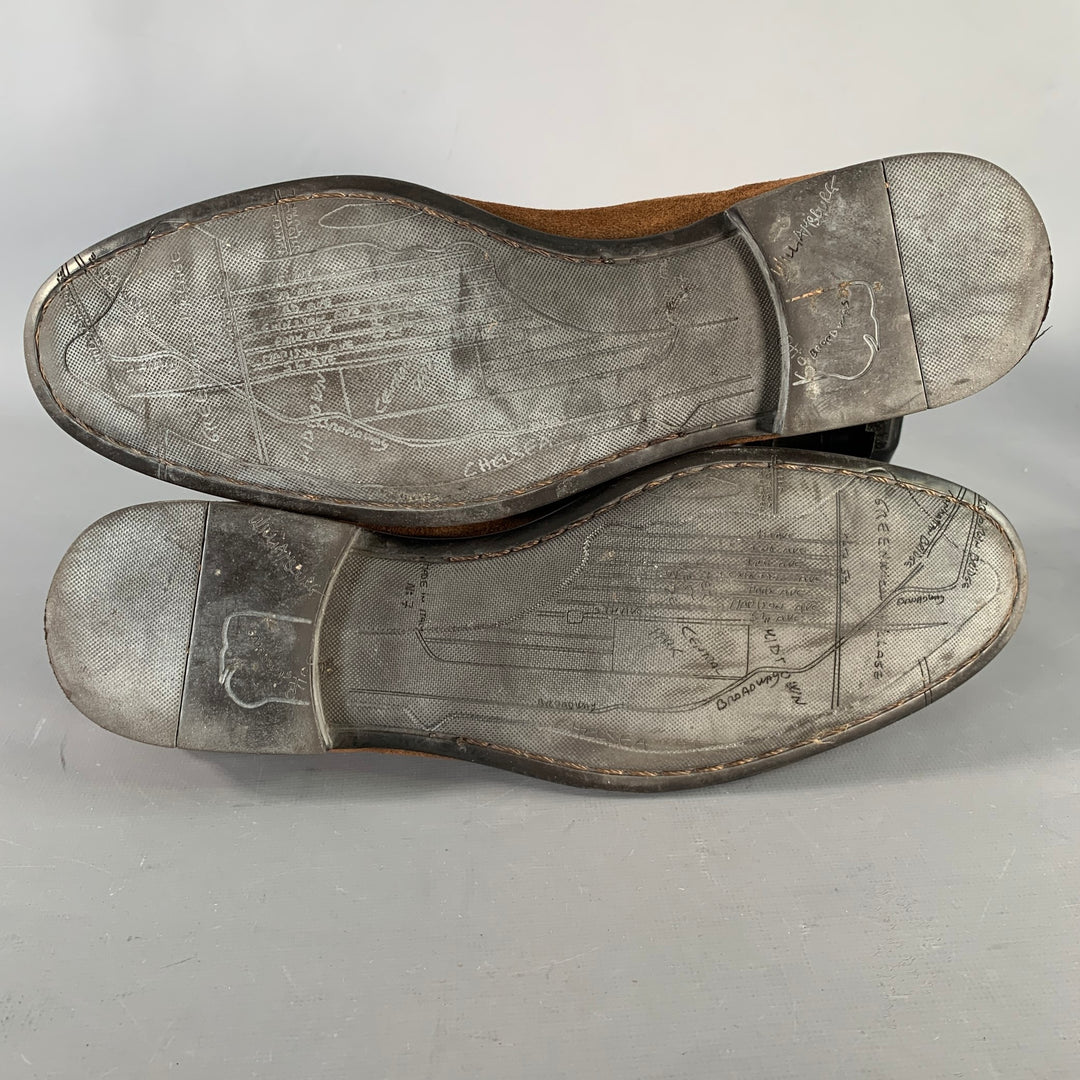 TO BOOT NY Size 7 Brown Suede Slip On Penny Loafers