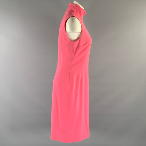 DOLCE & GABBANA Size S Pink Virgin Wool Sheath Knee-Length Dress