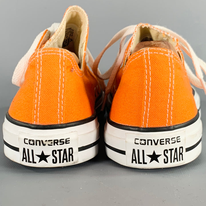 CONVERSE Size 7 Orange Canvas Low Top Lace-Up Sneakers