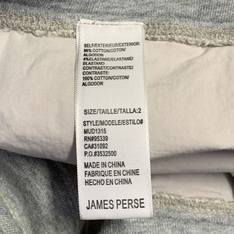 JAMES PERSE Taille M Pantalon décontracté en coton mélangé ivoire avec taille élastique