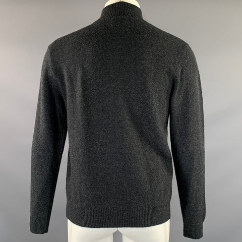 AGNÈS B. Size S Dark Grey Cashmere Zip Up Sweater