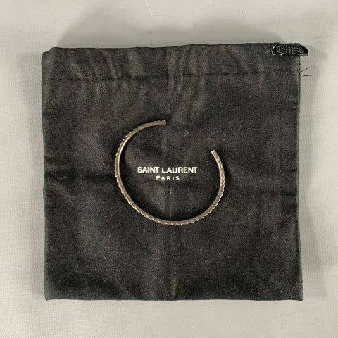 SAINT LAURENT Silver Tone Metal Bracelet