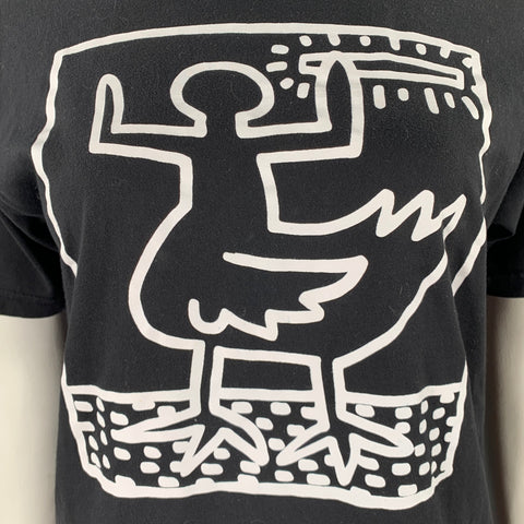 SUPREME x MALCOLM McLAREN Size L Black White Cotton Keith Haring T-Shirt