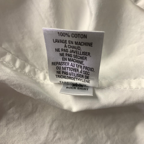 NILI LOTAN Size L White Cotton Button Up Long Sleeve Shirt