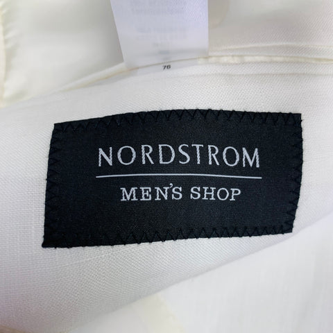 NORDSTROM Size 40 Cream Linen Notch Lapel Sport Coat