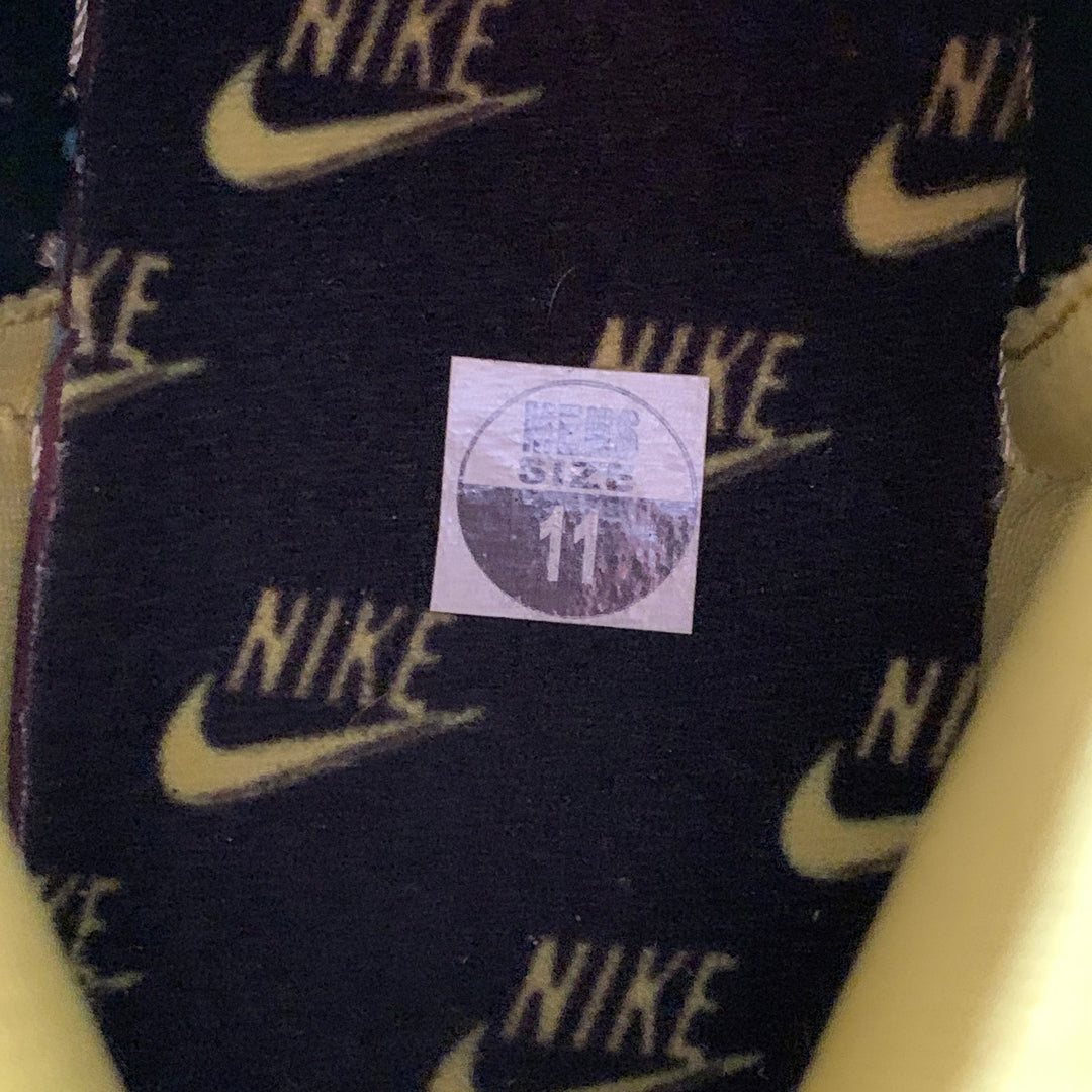 NIKE Size 11 Dunk High 1985 Black Yellow Print Leather High Top Sneakers