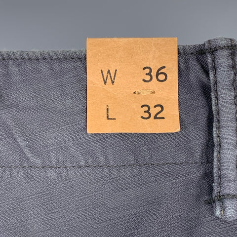 RRL by RALPH LAUREN Size 36 Indigo Wash Cotton Straight Button Fly Patch Pockets Casual Pants