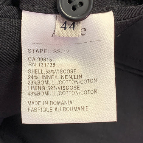ACNE STUDIOS PE12 Taille 34 Veste Sport en Viscose Lin Coton Noir