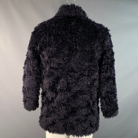 PAUL SMITH Manteau col châle en mélange mohair texturé noir taille L