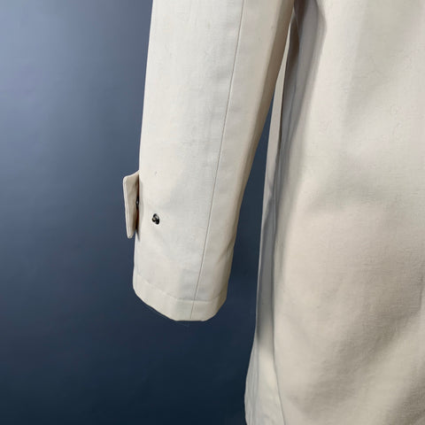 MAX MARA Size S Beige Cotton Twill Hidden Snaps Raincoat