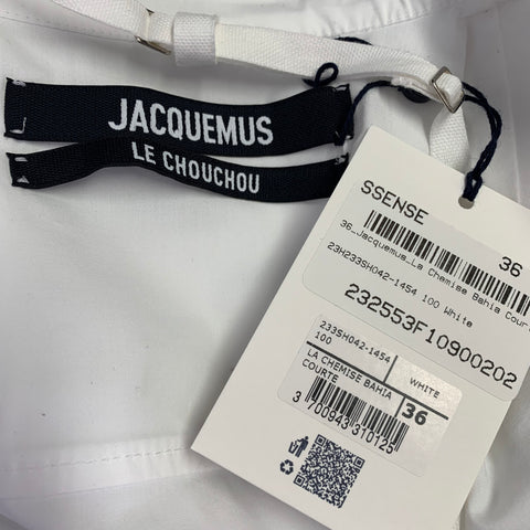 Top court décontracté JACQUEMUS taille S Bahia en coton mélangé blanc