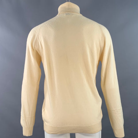 PRINGLE Taille M Pull à col roulé en cachemire tricoté crème