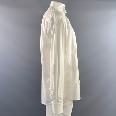 ETON Size XL White Cotton French Cuff Long Sleeve Shirt