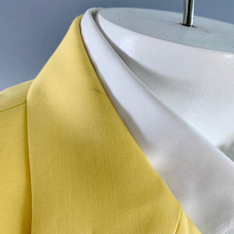 LANVIN Size 42 Yellow Wool Silk Notch Lapel Sport Coat