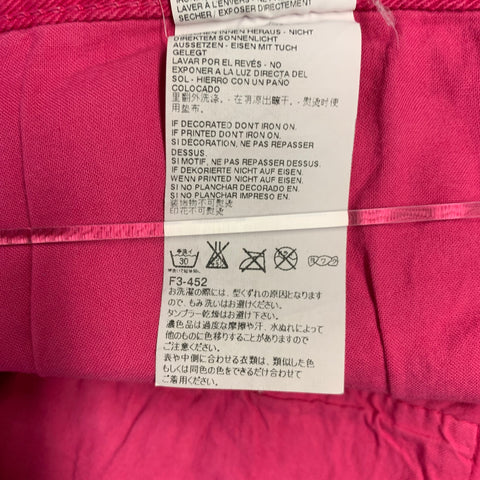DSQUARED2 Size 34 Pink Fuchsia Distressed Cotton Blend Button Fly Jeans