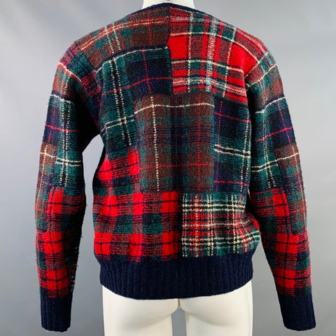 POLO by RALPH LAUREN Size M Multi Color Patchwork Wool Crew Neck Sweater