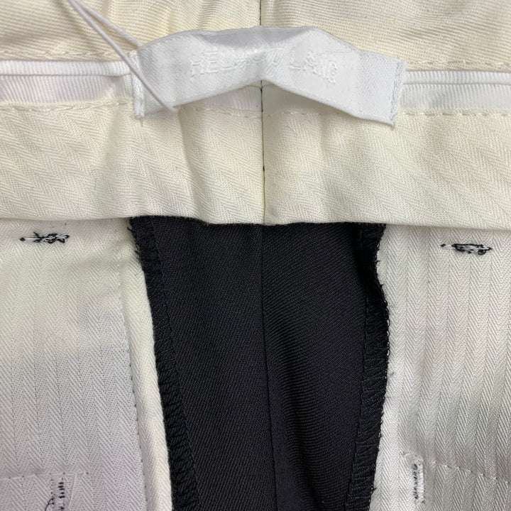 HELMUT LANG Size 33 Car Trouser Black Wool Zip Fly Dress Pants