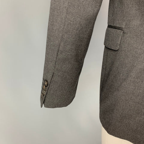 CALVIN KLEIN COLLECTION Size 40 Dark Gray Wool Sport Coat
