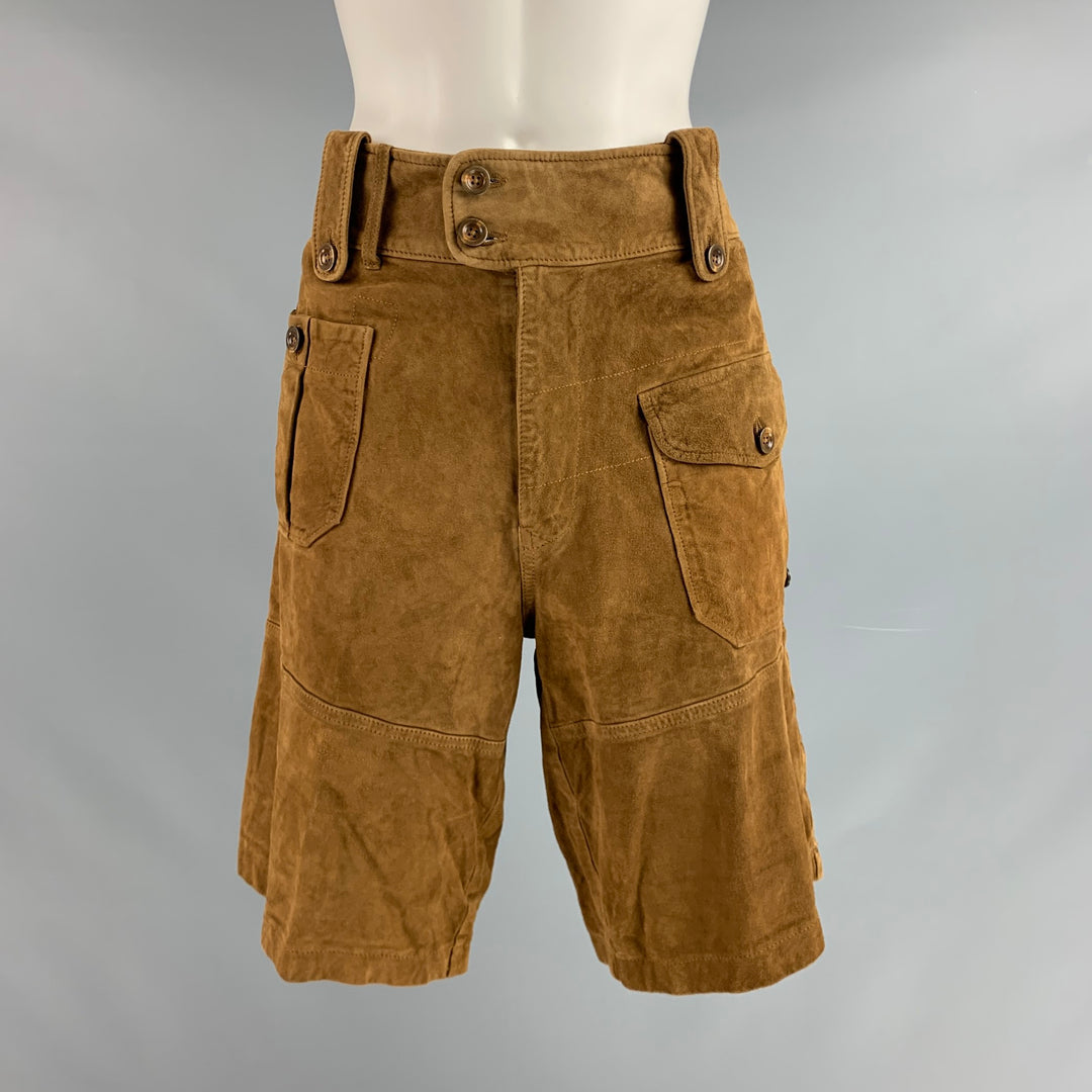 POLO by RALPH LAUREN Size 6 Brown Suede Cargo Shorts