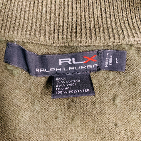 RRL by RALPH LAUREN  Size L Green Quilted Cotton Wool Jacket