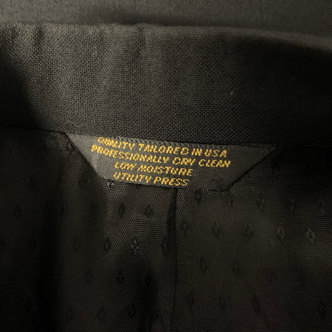 BILL BLASS Size 40 Black Wool Tuxedo Suit