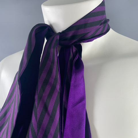 HAIDER ACKERMANN Purple Black & Gold Mixed Pattern Scarves