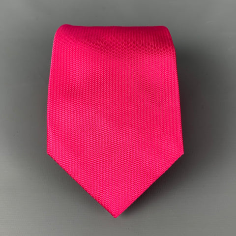 HILDITCH & KEY Pink Woven Silk Tie