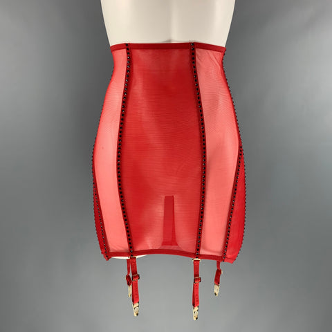 LA PERLA Falda Corsé De Malla De Poliamida Elastano Talla S Rojo
