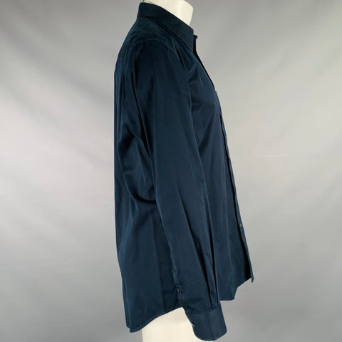 HELMUT LANG Size M Navy Cotton Button Up Long Sleeve Shirt
