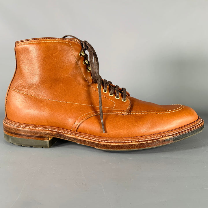ALDEN Size 10 Brown Leather Lace Up Boots