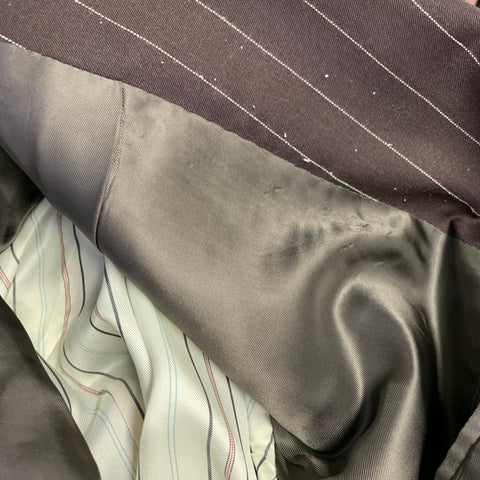 POLO by RALPH LAUREN Size 40 Regular Brown Cream Pinstripe Notch Lapel Suit