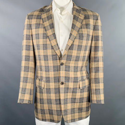 Veste de sport à carreaux gris-beige SOUTHWICK CLOTHES taille 42