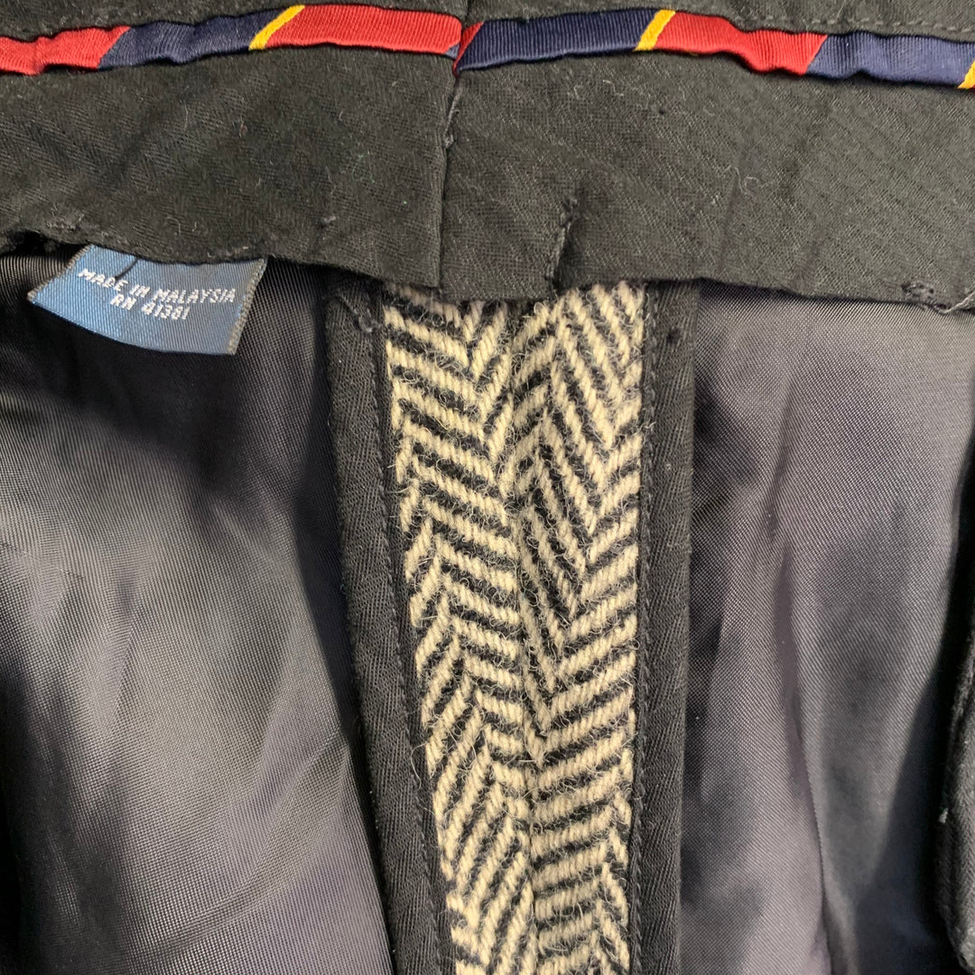 POLO by RALPH LAUREN Size XL Regular White Black Chevron Wool 3 Piece Suit