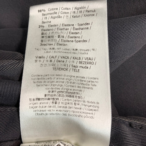 FENDI Size 30 Grey Charcoal Cotton Blend Flat Front Casual Pants