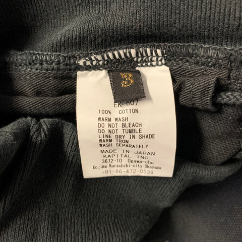 KAPITAL Size L Black Cotton Drop crotch Casual Pants