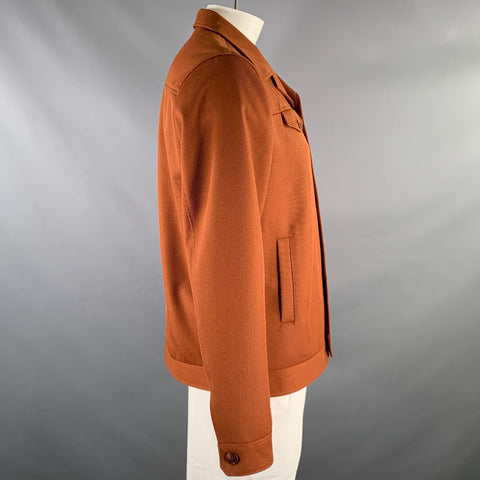 ABITO SARTORIALE Veste de travail en laine mélangée marron chiné Taille 44