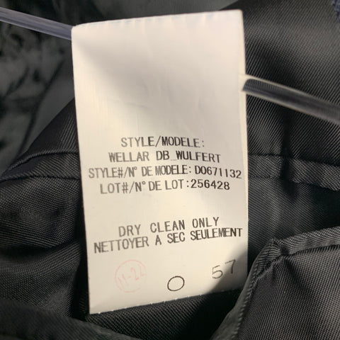 THEORY Size 36 Short Wellar Navy Woven Wool Blend Double Breasted Sport Coat