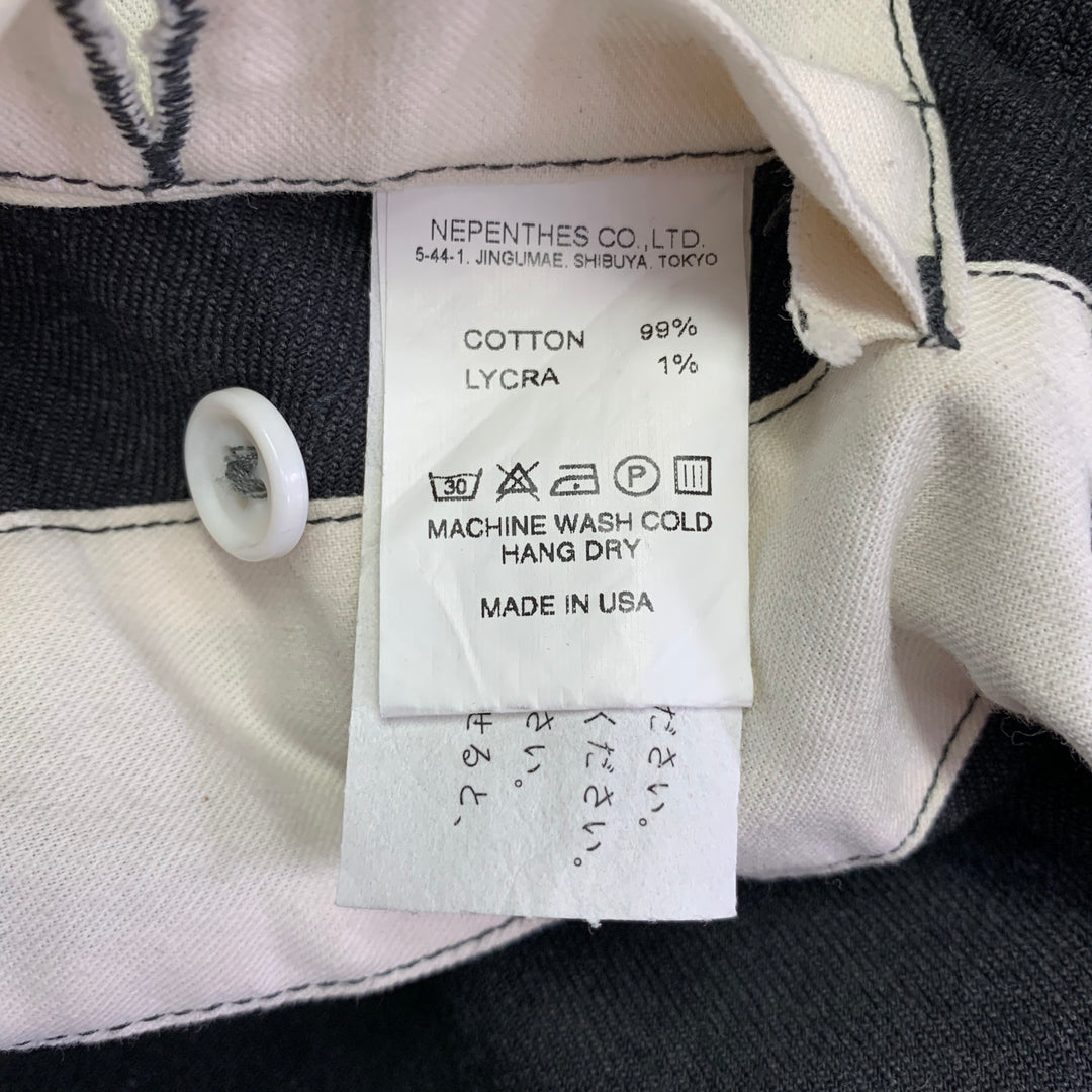 ENGINEERED GARMENTS Size S Grey Charcoal Cotton Blend Twill Peak Lapel Jacket