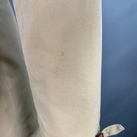 BURBERRY Size S Beige Cotton Twill Double Breasted Coat