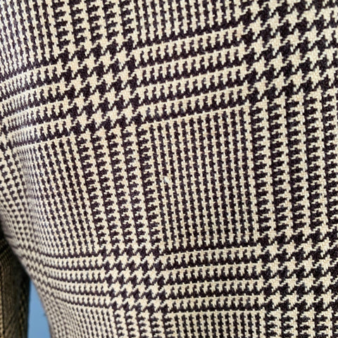RALPH LAUREN Size 38 Regular Tan Brown Glenplaid Cotton Cashmere Sport Coat