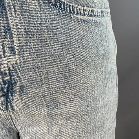 TRIARCHY Size 26 Blue Cotton Blend Washed Zip Fly Jeans