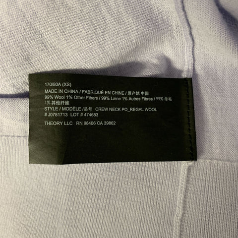 THEORY Size XS Lavender Wool Blend Pull On Pullover