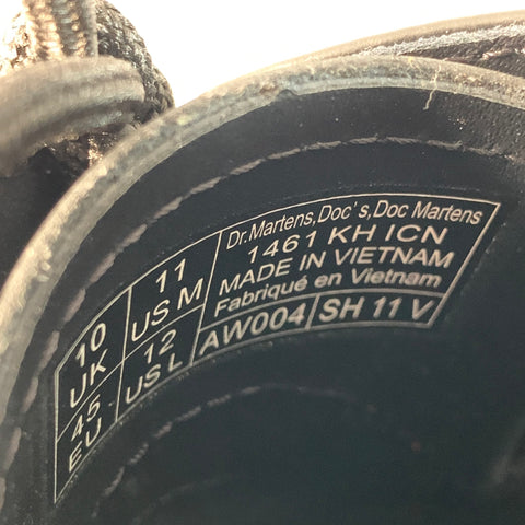 DR. MARTENS x KEITH HARING Size 11 Black Multi Color Graphic Leather Derby Lace-Up Shoes