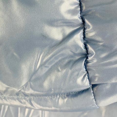 MONCLER Size XXXL Light Blue Quilted Polyamide Zip Up Jacket