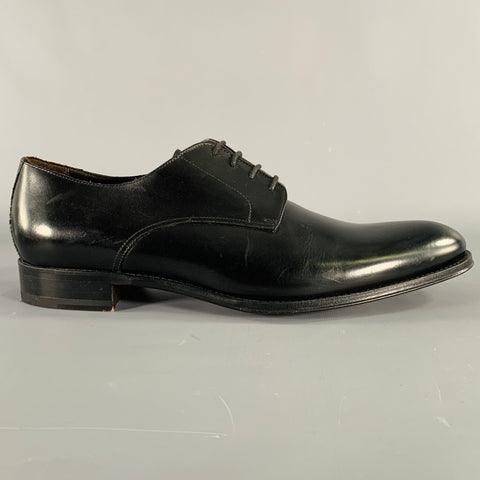 TO BOOT NY Size 9.5 Black Leather Derby Lace-Up Shoes