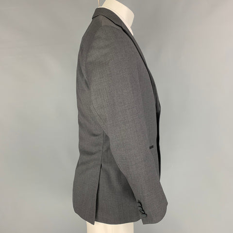 BLACK by VERA WANG Size 38 Grey Black Wool Notch Lapel Tuxedo Sport Coat