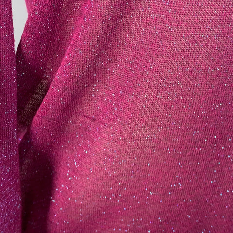 SIES MARJAN Size S Magenta Viscose Blend Metallic Crew Neck Pullover