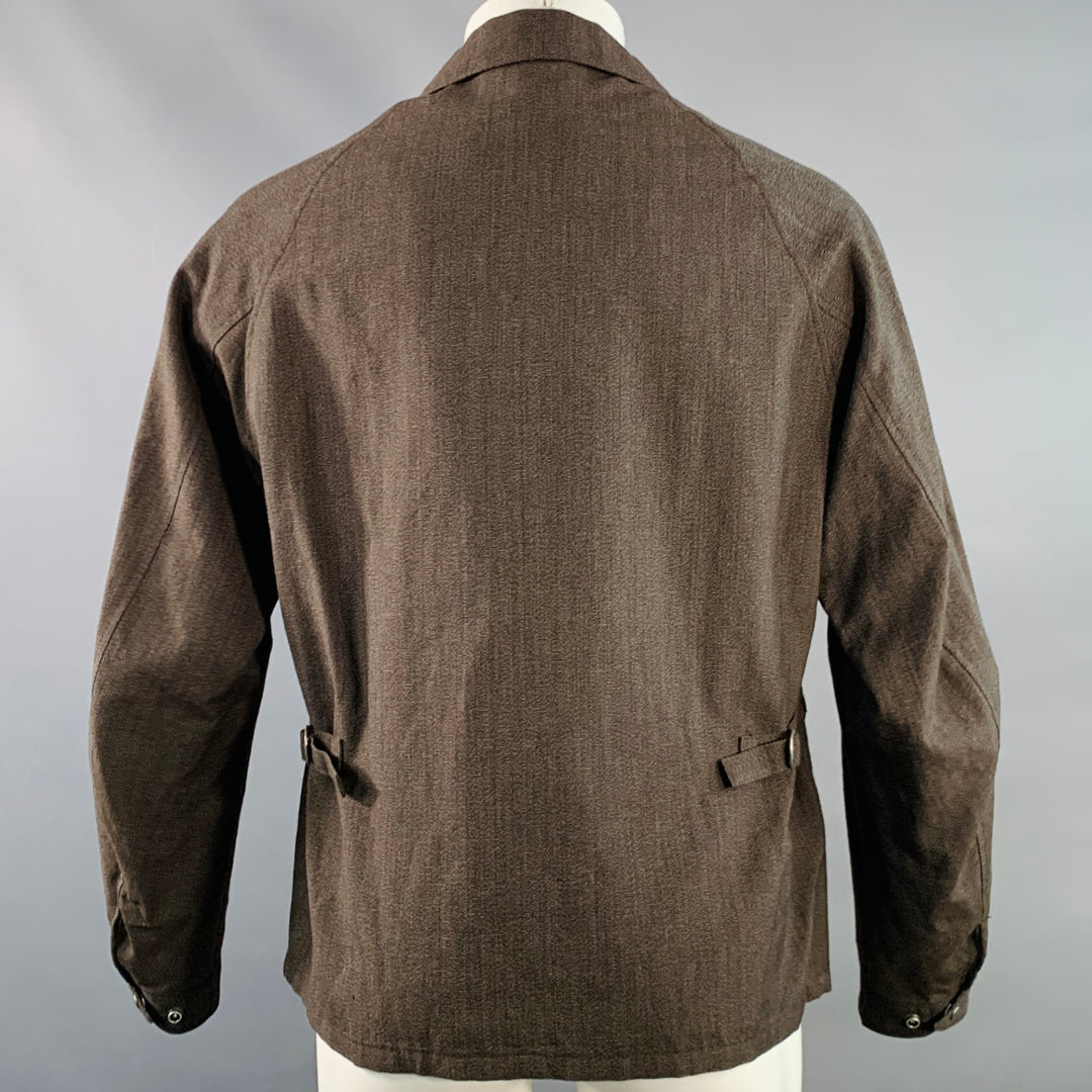 VISVIM Size M Peyton Swing Brown Wool Linen Zip Up Jacket