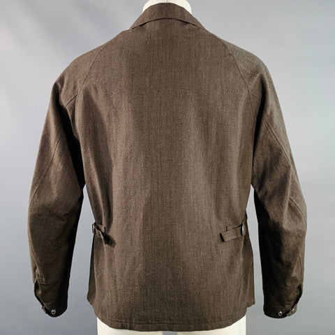 VISVIM Size M Peyton Swing Brown Wool Linen Zip Up Jacket